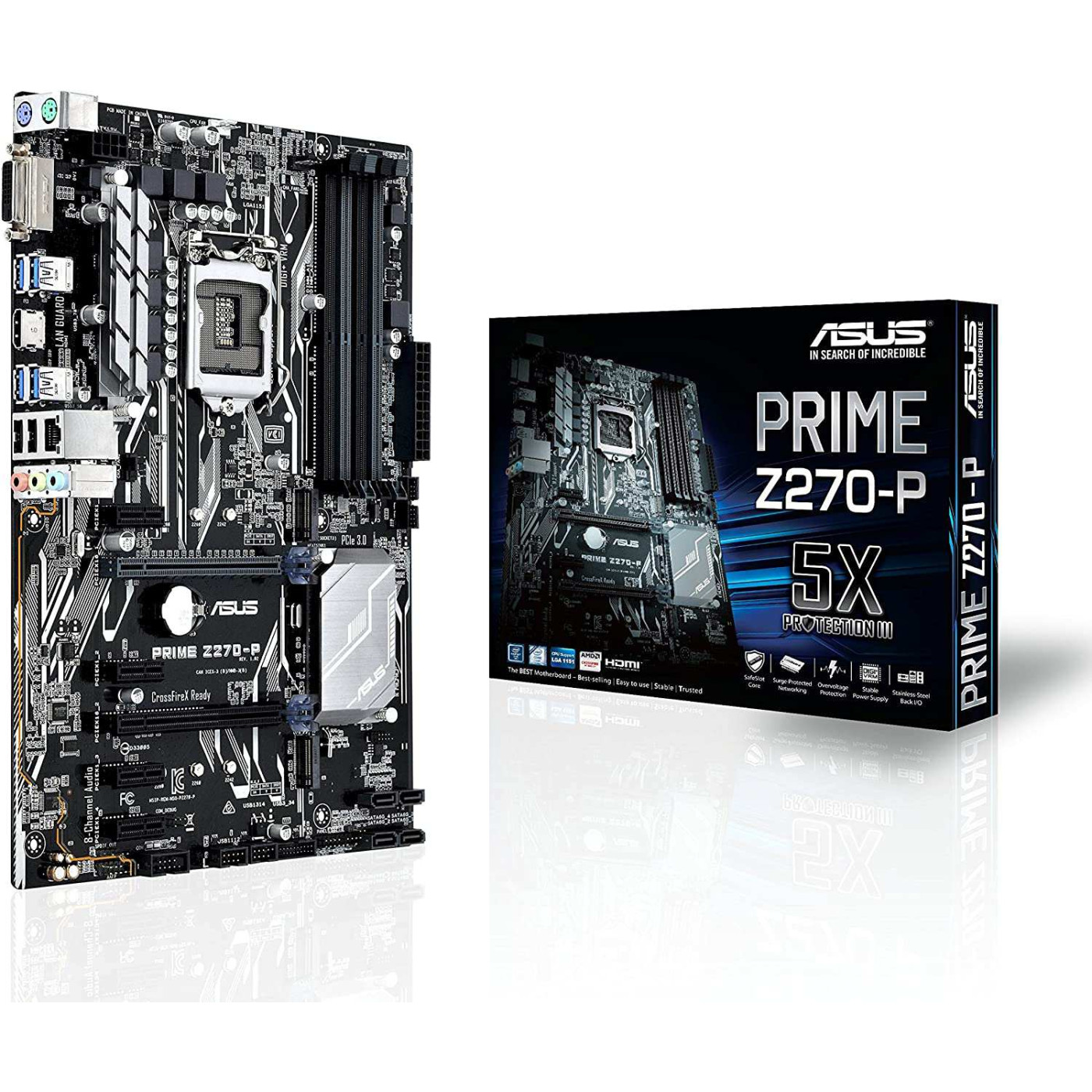 Материнская плата ASUS Prime Z270-P (Prime Z270-P) (Socket 1151, Intel Z270, ATX) Б/у,U1