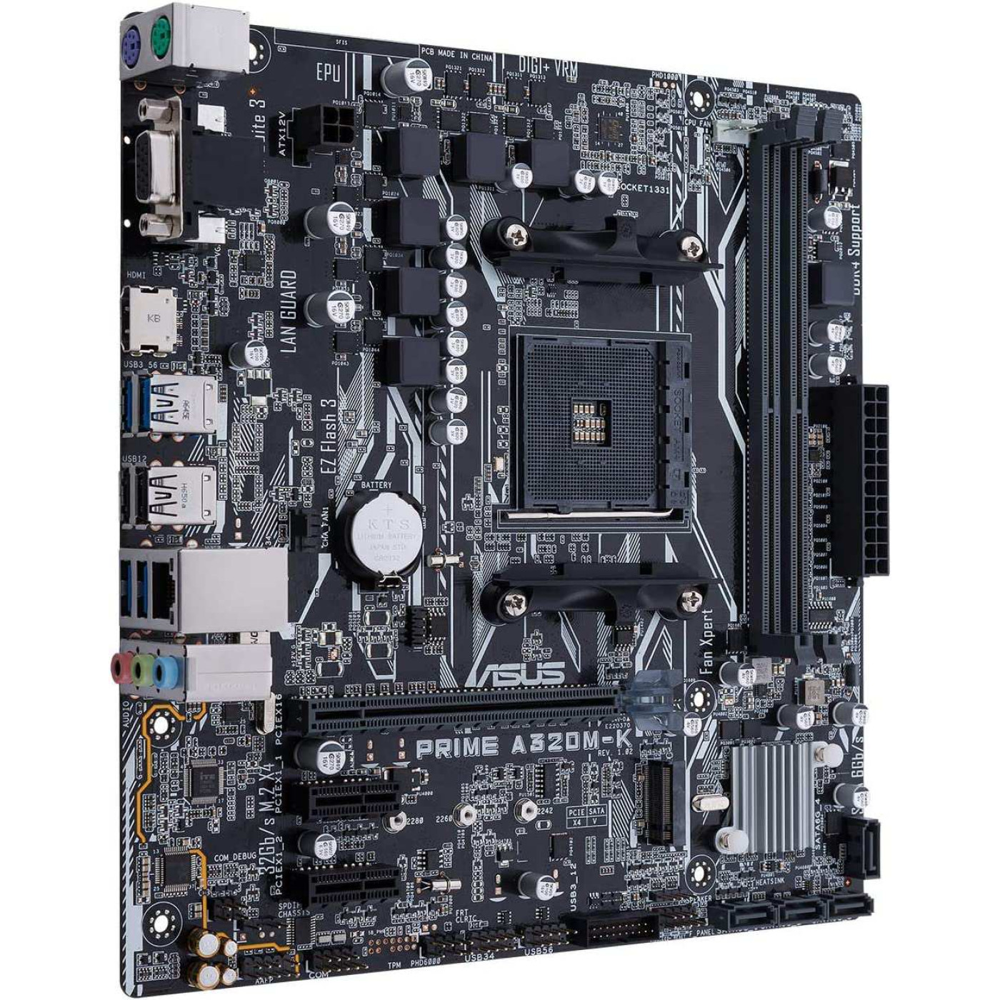 Материнская плата ASUS PRIME A320M-K (Prime A320M-K) (Socket AM4, AMD A320, Micro-ATX) Б/у