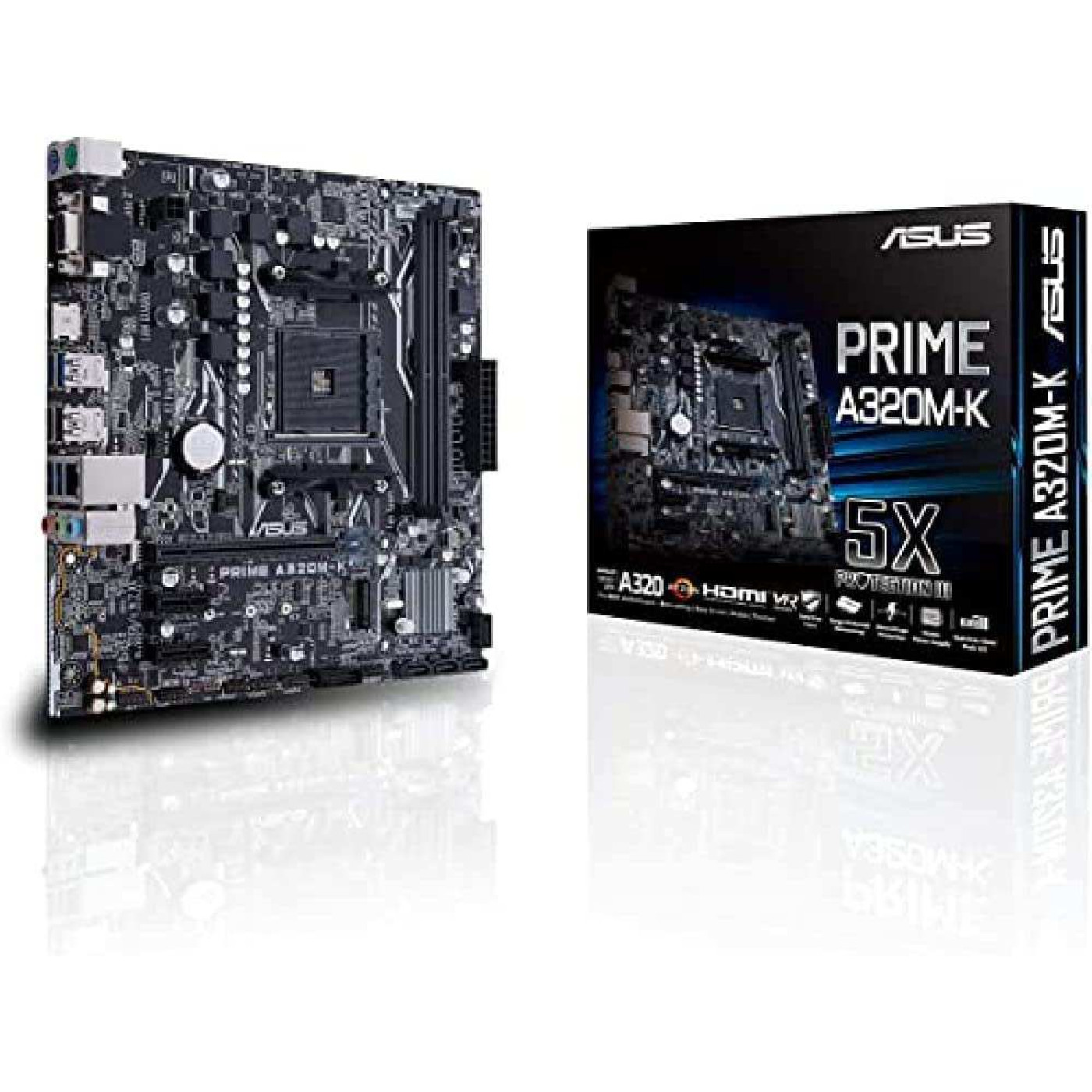 Материнская плата ASUS PRIME A320M-K (Prime A320M-K) (Socket AM4, AMD A320, Micro-ATX) Б/у