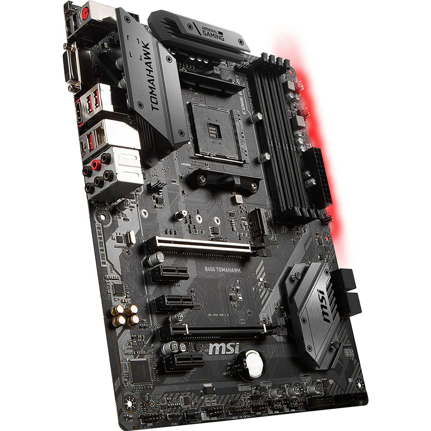 Материнська плата MSI B450 Tomahawk (B450 Tomahawk) (Socket AM4, AMD B450, ATX) Б/в,U1