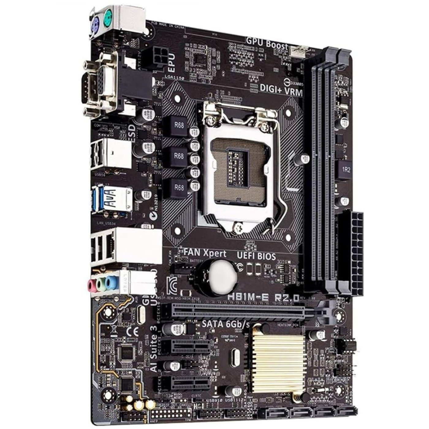Материнская плата ASUS H81M-E R2.0 (H81M-E R2.0) (Socket 1150, Intel H81, Micro-ATX) Б/у