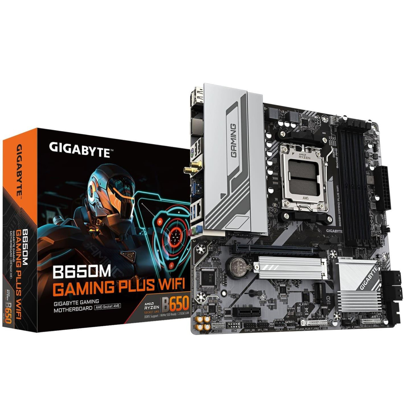 Материнська плата Gigabyte B650M GAMING PLUS WIFI (B650M GAMING PLUS WIFI Gigabyte.) (Socket AM5, AMD B650, Micro-ATX)
