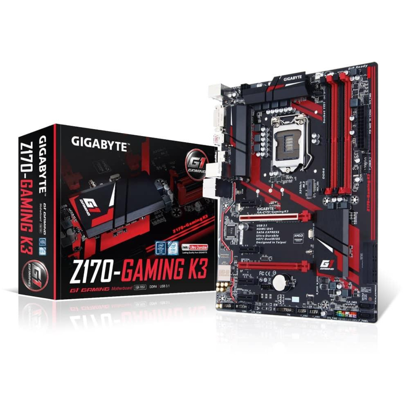 Материнська плата Gigabyte Z170 Gaming K3 (GA-Z170-Gaming K3) (Socket 1151, Intel Z170, ATX) Б/в