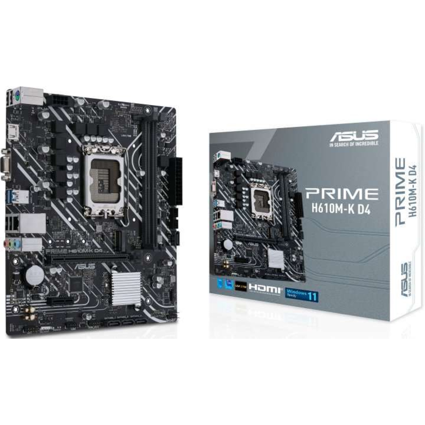 Материнская плата ASUS PRIME H610M-K D4 (PRIME H610M-K D4) (Socket 1700, Intel H610, Micro-ATX)