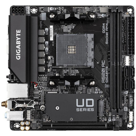 Материнська плата GIGABYTE A520I AC (A520I AC) (Socket AM4, AMD A520, Mini-ITX)