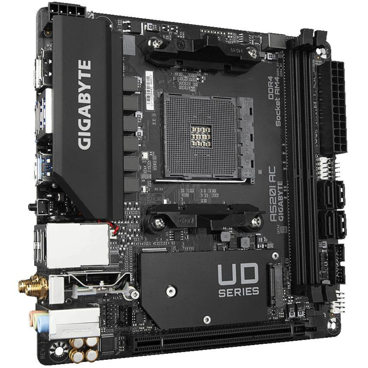 Материнська плата Gigabyte A520I AC (A520I AC) (Socket AM4, AMD A520, Mini-ITX)
