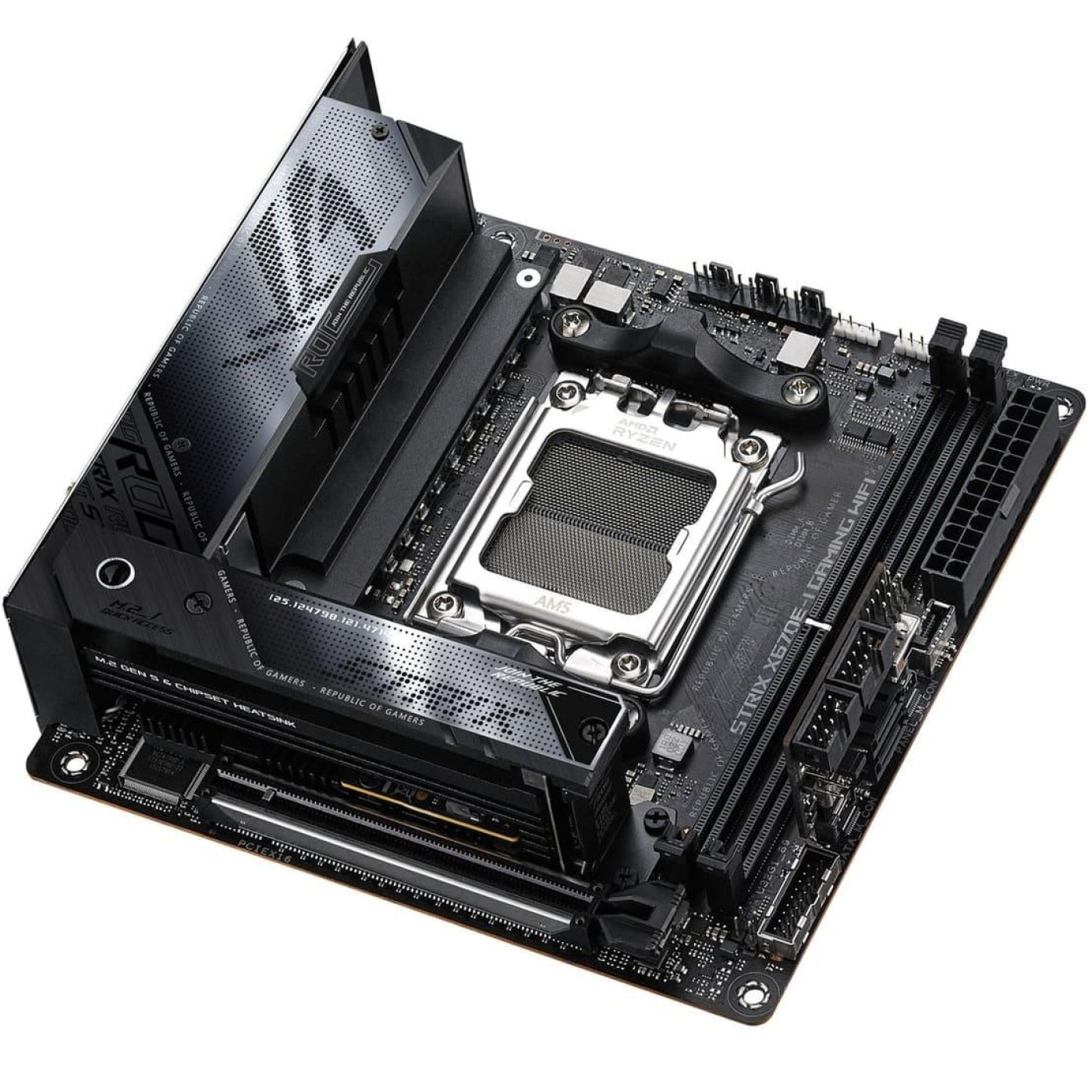 Материнська плата ASUS ROG STRIX X670E-I GAMING WIFI (ROG STRIX X670E-I GAMING WIFI) (Socket AM5, AMD X670, Mini-ITX) Б/в