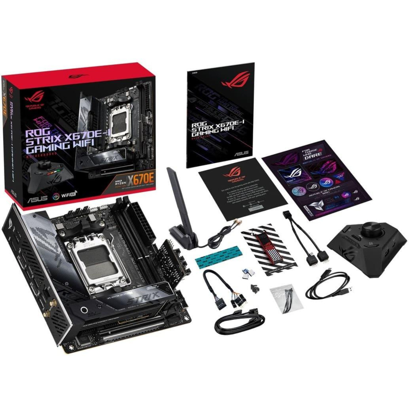 Материнська плата ASUS ROG STRIX X670E-I GAMING WIFI (ROG STRIX X670E-I GAMING WIFI) (Socket AM5, AMD X670, Mini-ITX) Б/в