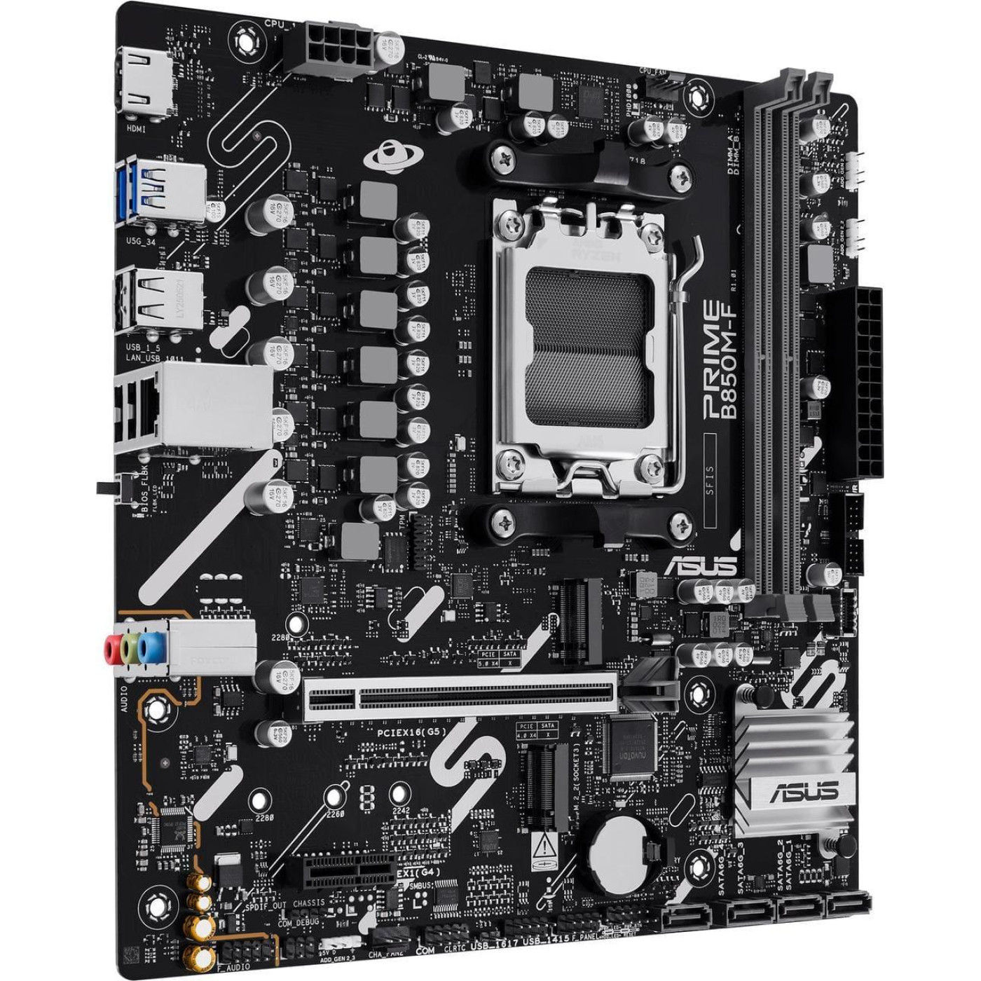 Материнская плата ASUS PRIME B850M-F (PRIME B850M-F) (Socket AM5, AMD B850, Micro-ATX)