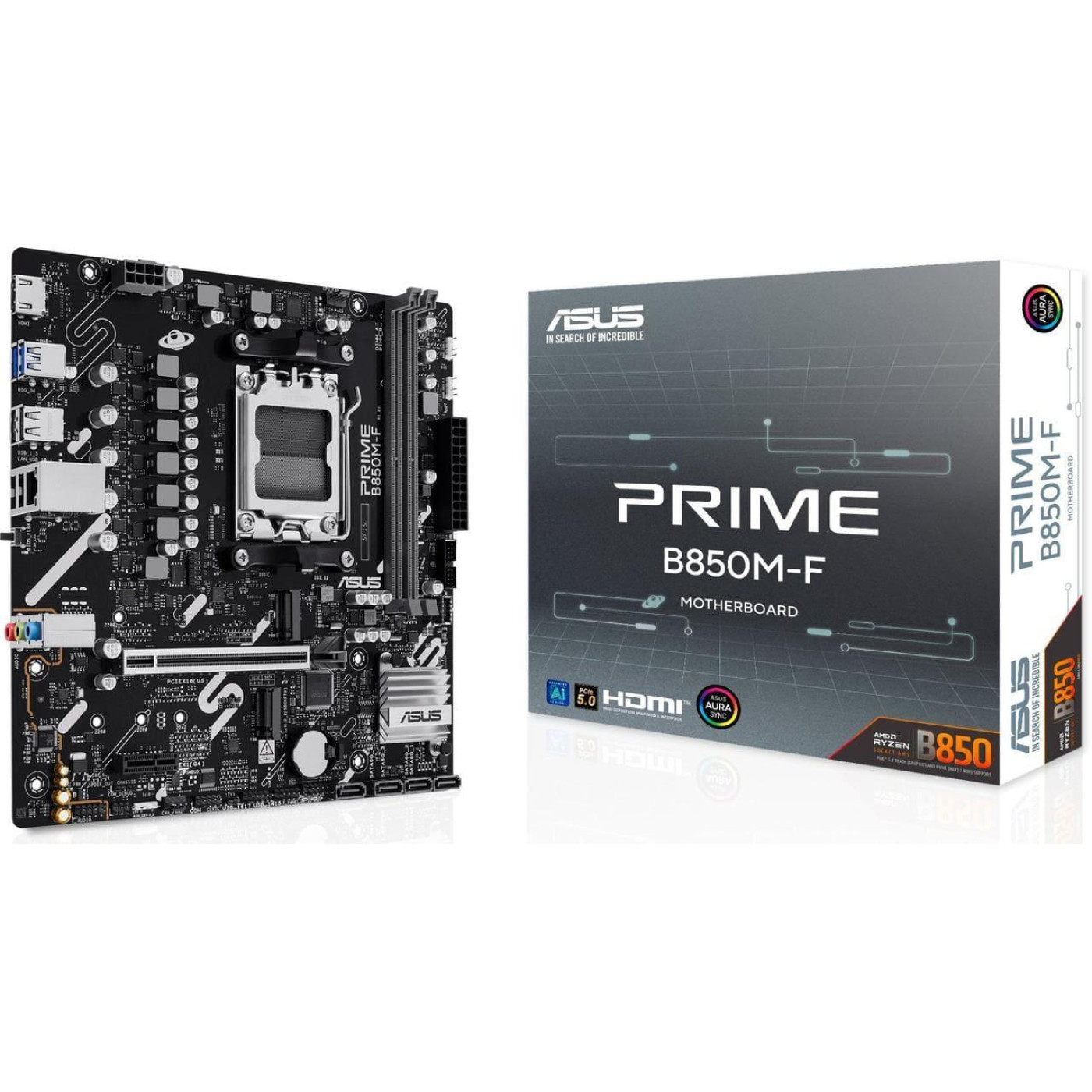 Материнская плата ASUS PRIME B850M-F (PRIME B850M-F) (Socket AM5, AMD B850, Micro-ATX)