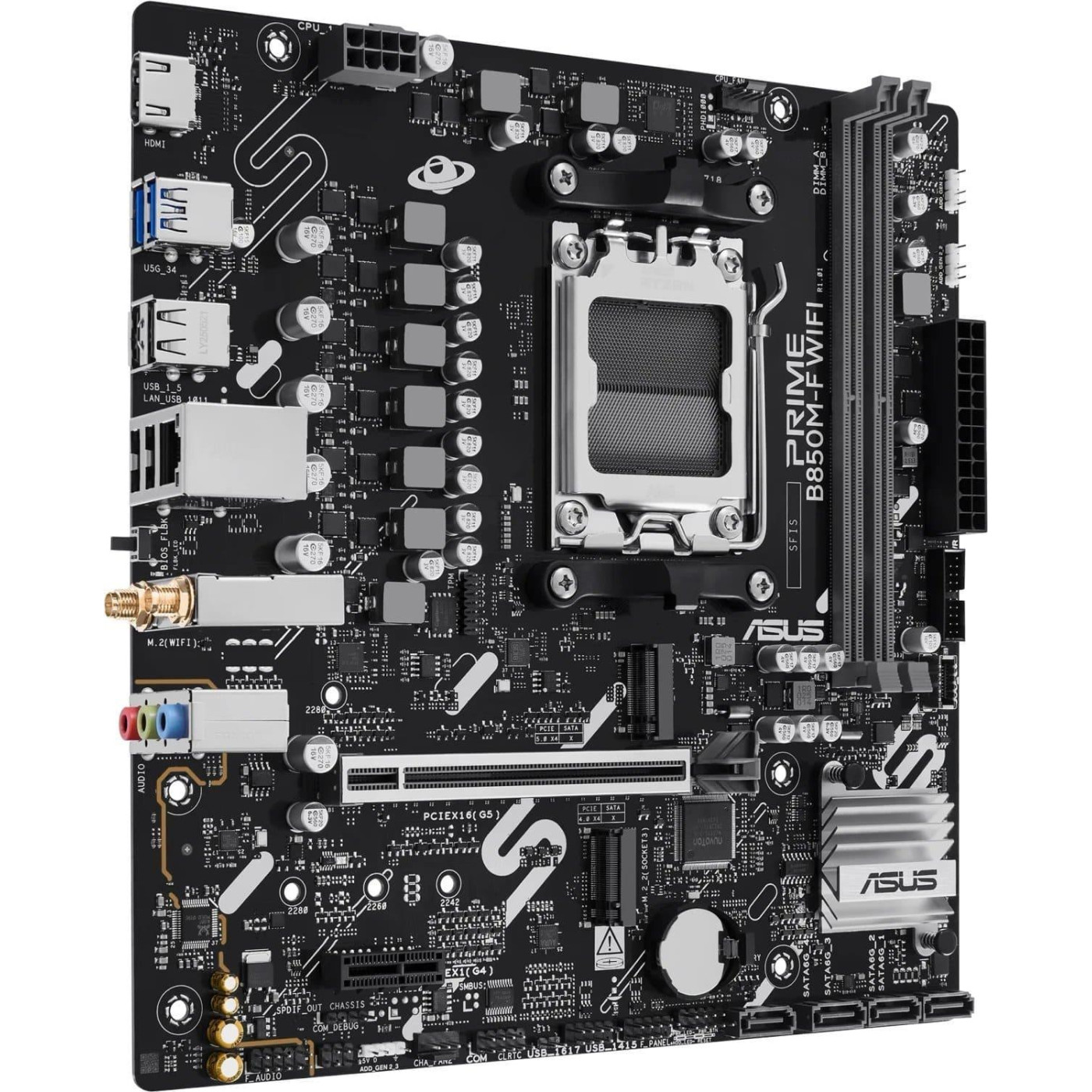 Материнская плата ASUS PRIME B850M-F WIFI (PRIME B850M-F WIFI) (Socket AM5, AMD B850, Micro-ATX)