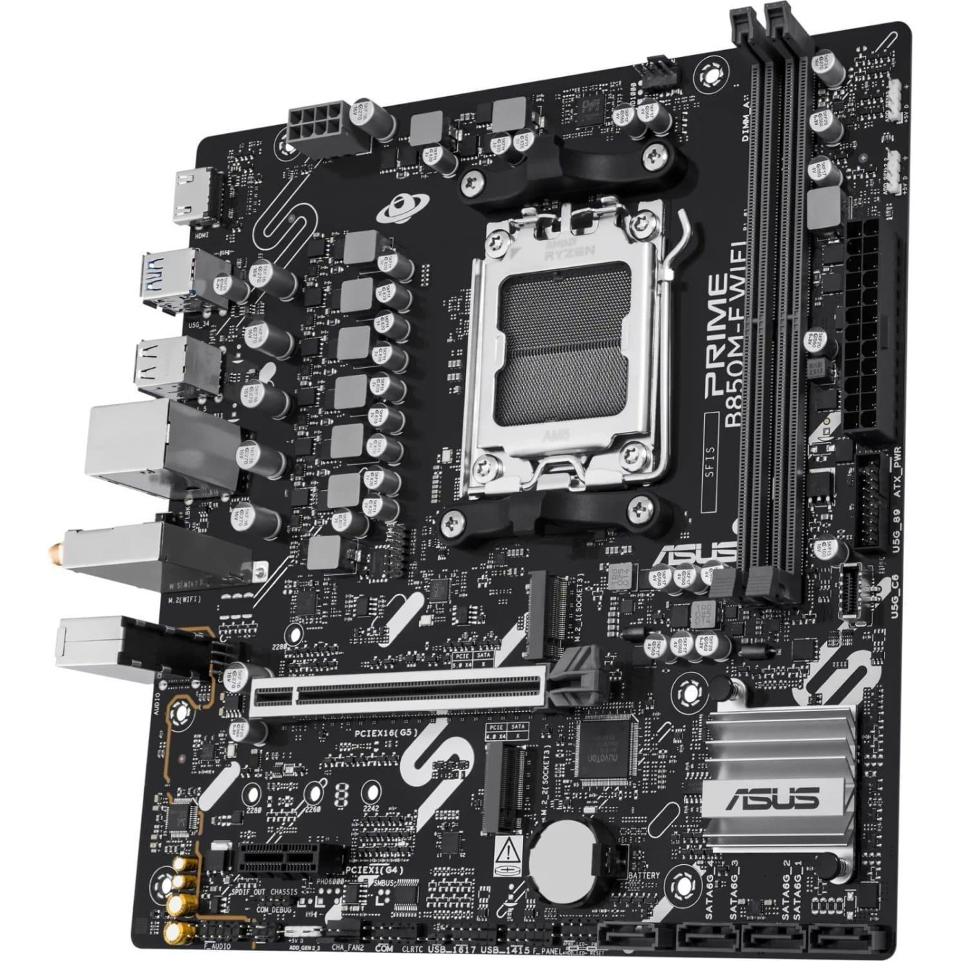 Материнская плата ASUS PRIME B850M-F WIFI (PRIME B850M-F WIFI) (Socket AM5, AMD B850, Micro-ATX)