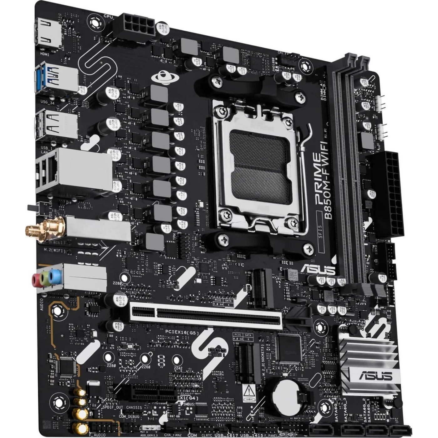 Материнская плата ASUS PRIME B850M-F WIFI (PRIME B850M-F WIFI) (Socket AM5, AMD B850, Micro-ATX)