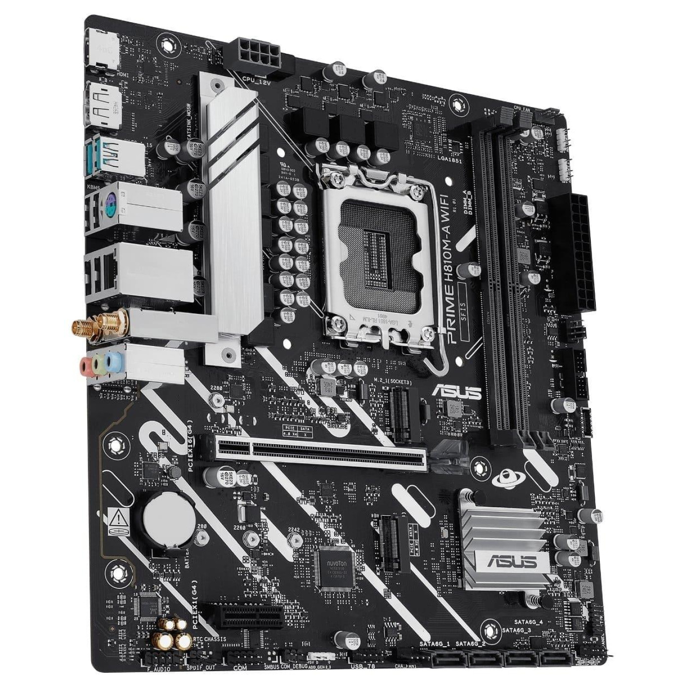 Материнская плата ASUS PRIME H810M-A WIFI (PRIME H810M-A WIFI) (Socket 1851, Intel H810, Micro-ATX)