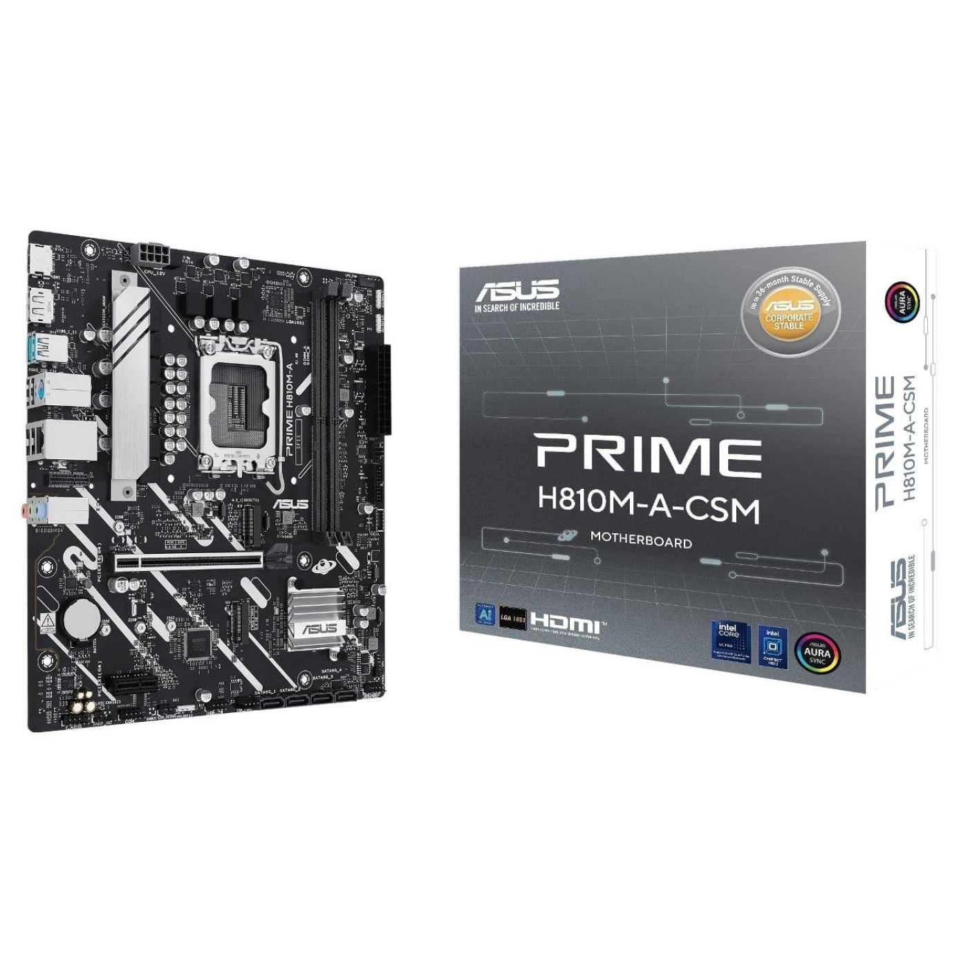 Материнська плата ASUS PRIME H810M-A-CSM (PRIME H810M-A-CSM) (Socket 1851, Intel H810, Micro-ATX)