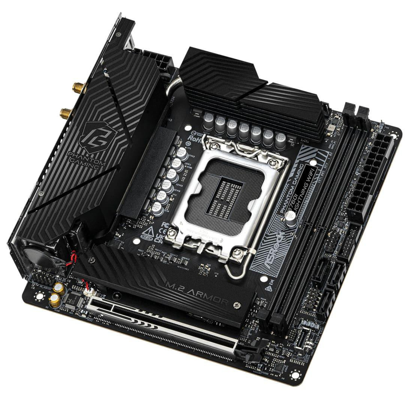 Материнська плата AsRock B760I LIGHTNING WIFI (B760I LIGHTNING WIFI) (Socket 1700, Intel B760, Mini-ITX)