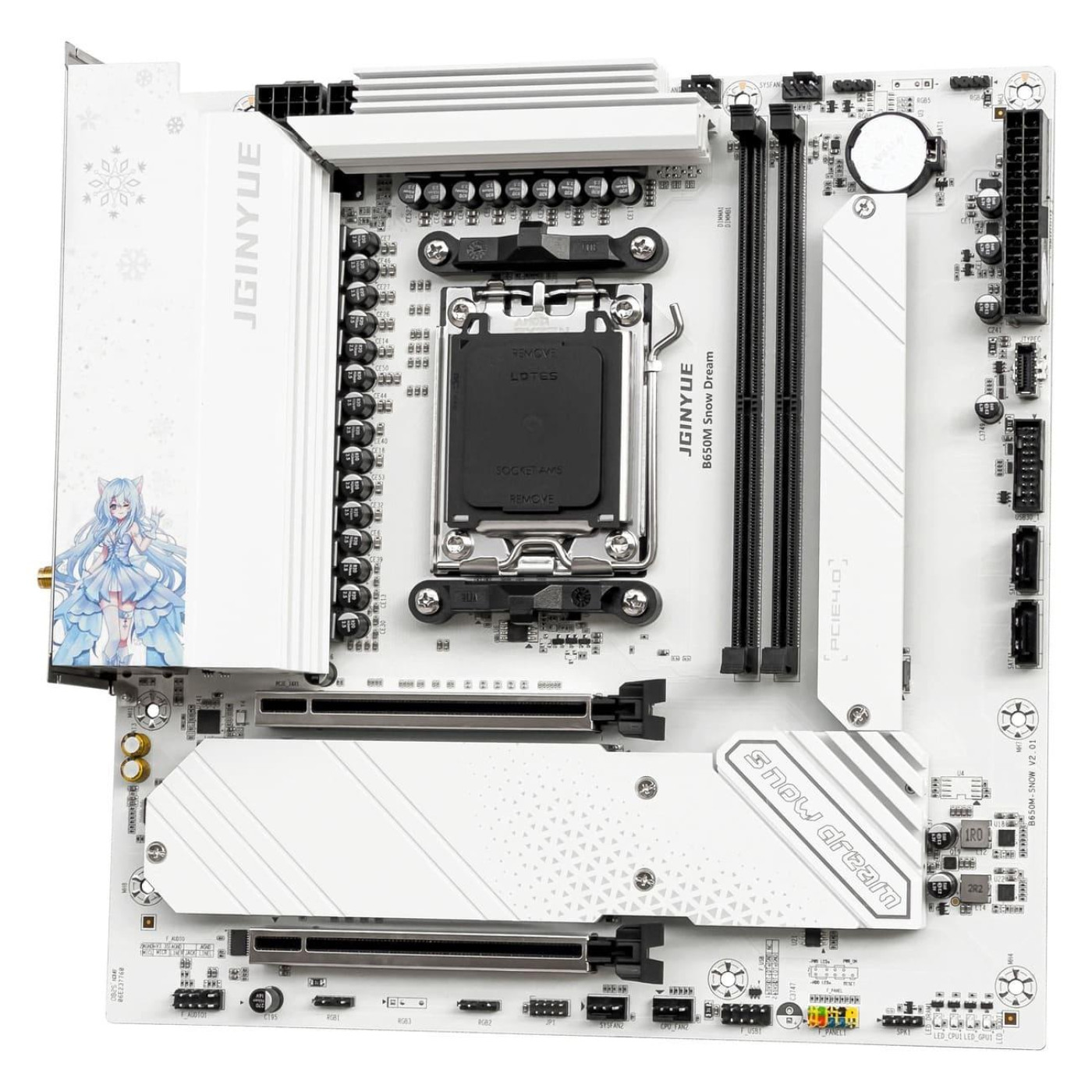 Материнська плата JGINYUE B650M Snow Dream (B650M-SD) ( Б/в