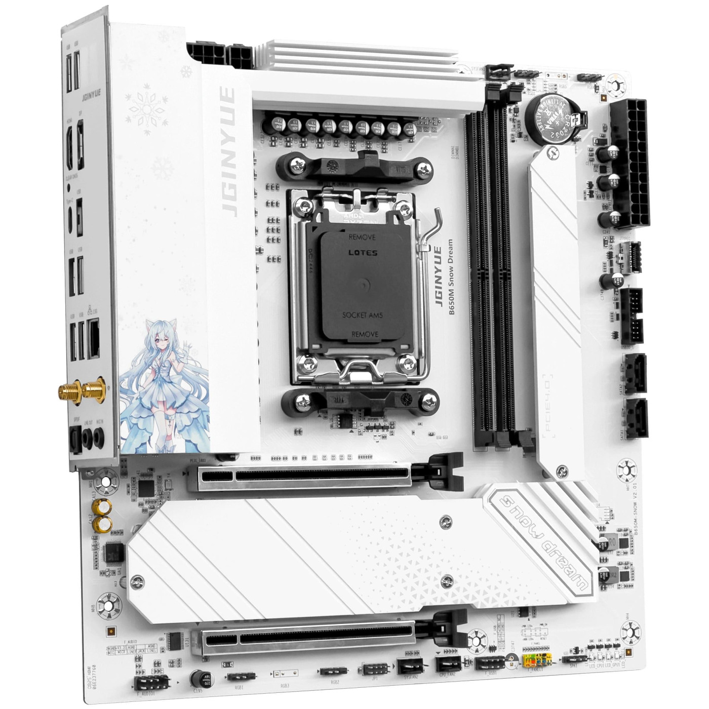 Материнська плата JGINYUE B650M Snow Dream (B650M-SD) ( Б/в