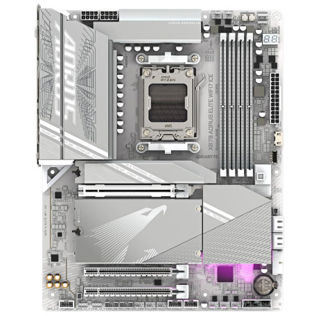 Материнська плата GIGABYTE X870 AORUS ELITE WIFI7 ICE (X870 AORUS ELITE WIFI7 ICE) (Socket AM5, AMD X870, ATX)