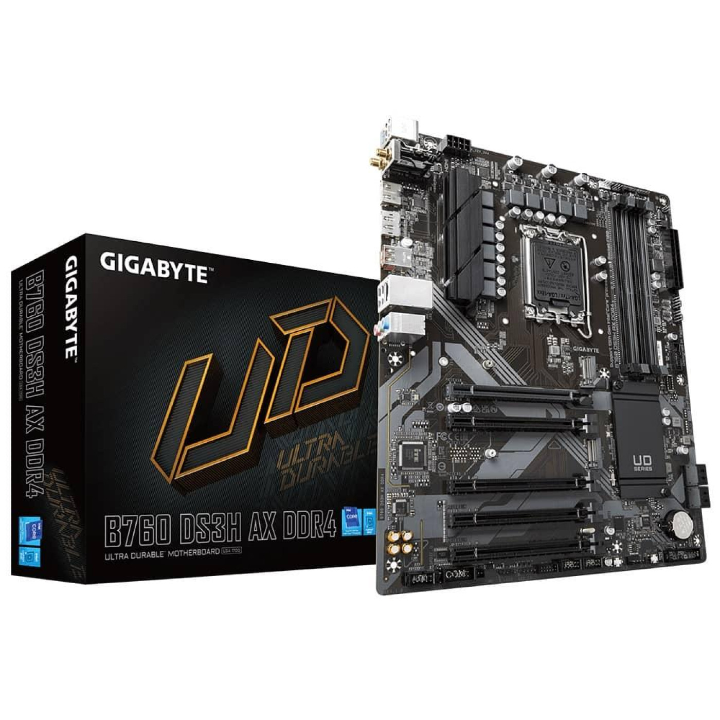 Материнська плата Gigabyte B760 DS3H AX DDR4 (B760 DS3H AX DDR4) (Socket 1700, Intel B760, ATX)