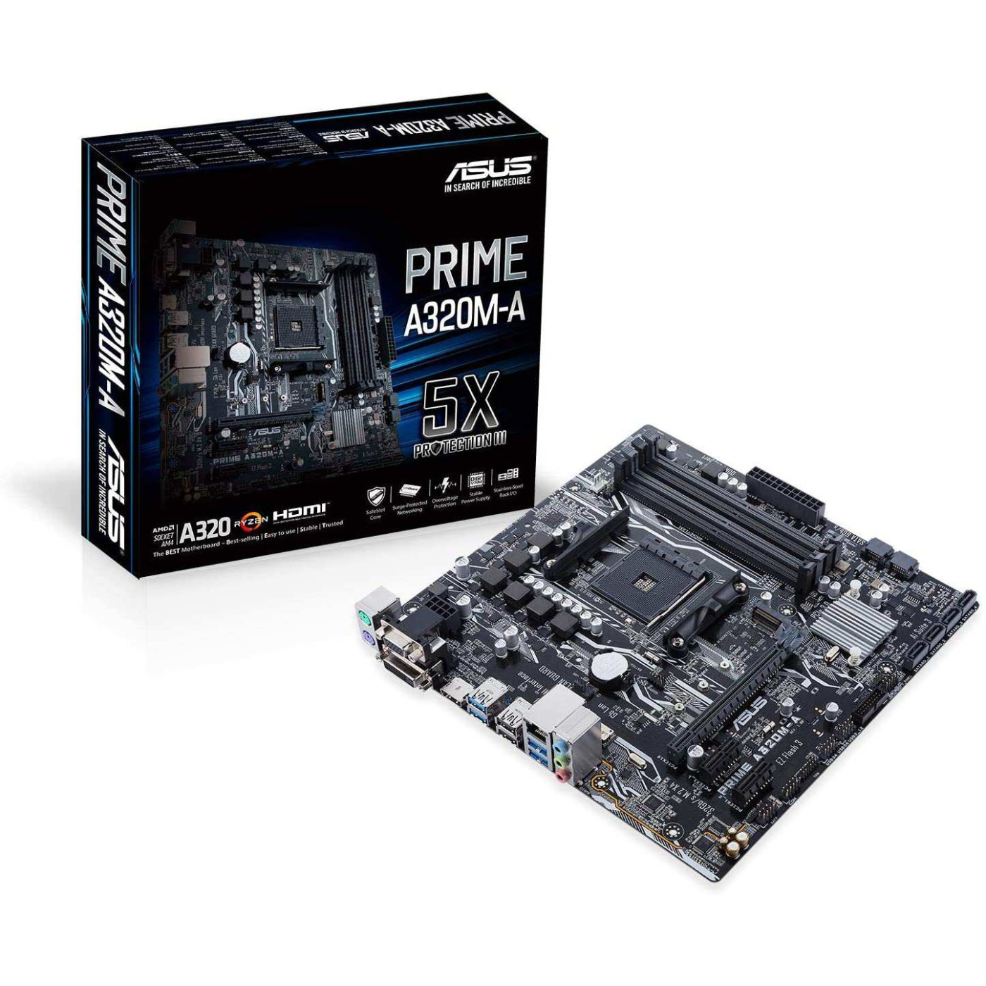 Материнська плата ASUS PRIME A320M-A (PRIME A320M-A) (Socket AM4, AMD A320, Micro-ATX) Б/в