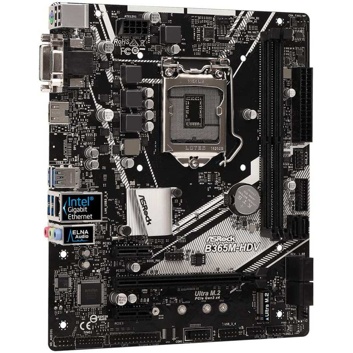 Материнська плата AsRock B365M-HDV (B365M-HDV) (Socket 1151 v2, Intel B365, Micro-ATX) Б/в