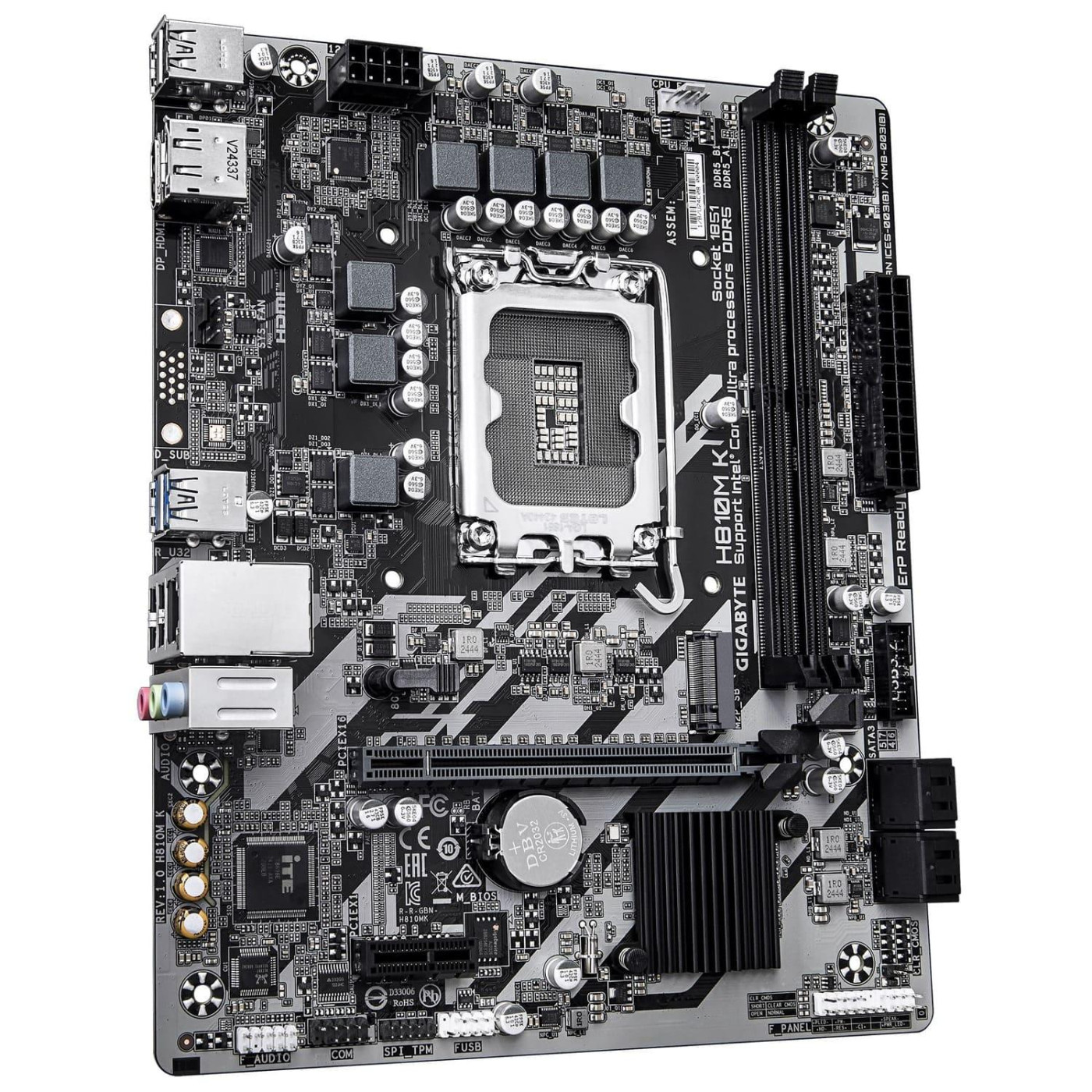 Материнська плата Gigabyte H810M K (H810M K) (Socket 1851, Intel H810, Micro-ATX)