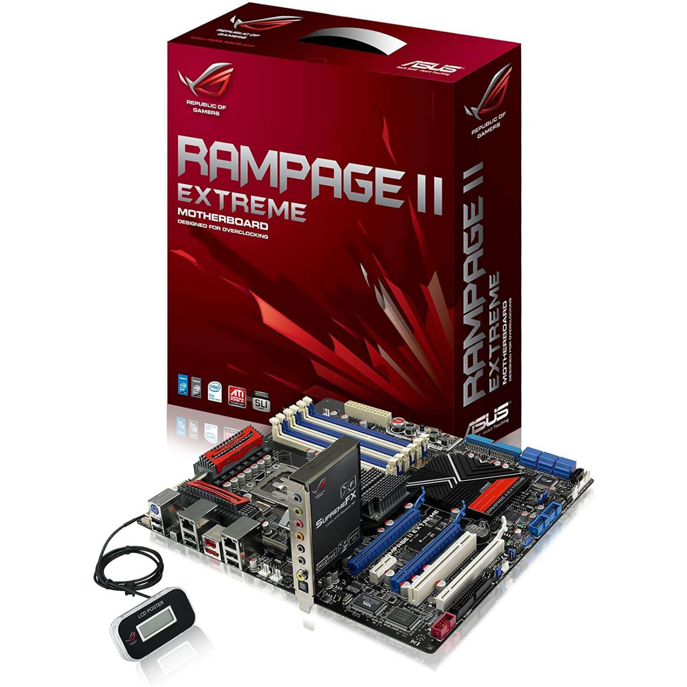 Материнская плата ASUS Rampage II Extreme (Rampage II Extreme) (s1366, Intel X58, ATX)