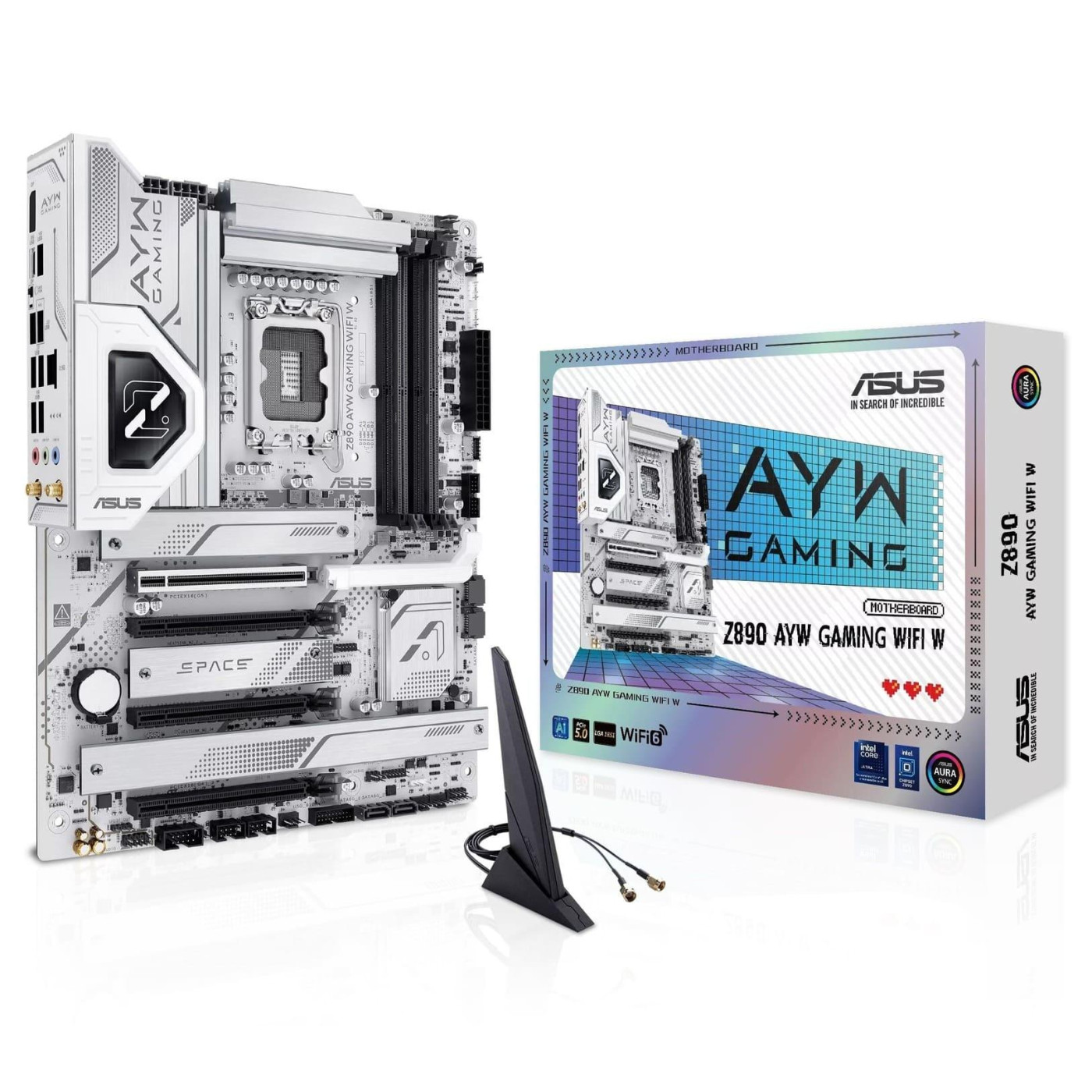 Материнська плата ASUS Z890 AYW GAMING WIFI W (90MB1I60-M0EAY0) (Socket 1851, Intel Z890, ATX) Б/в
