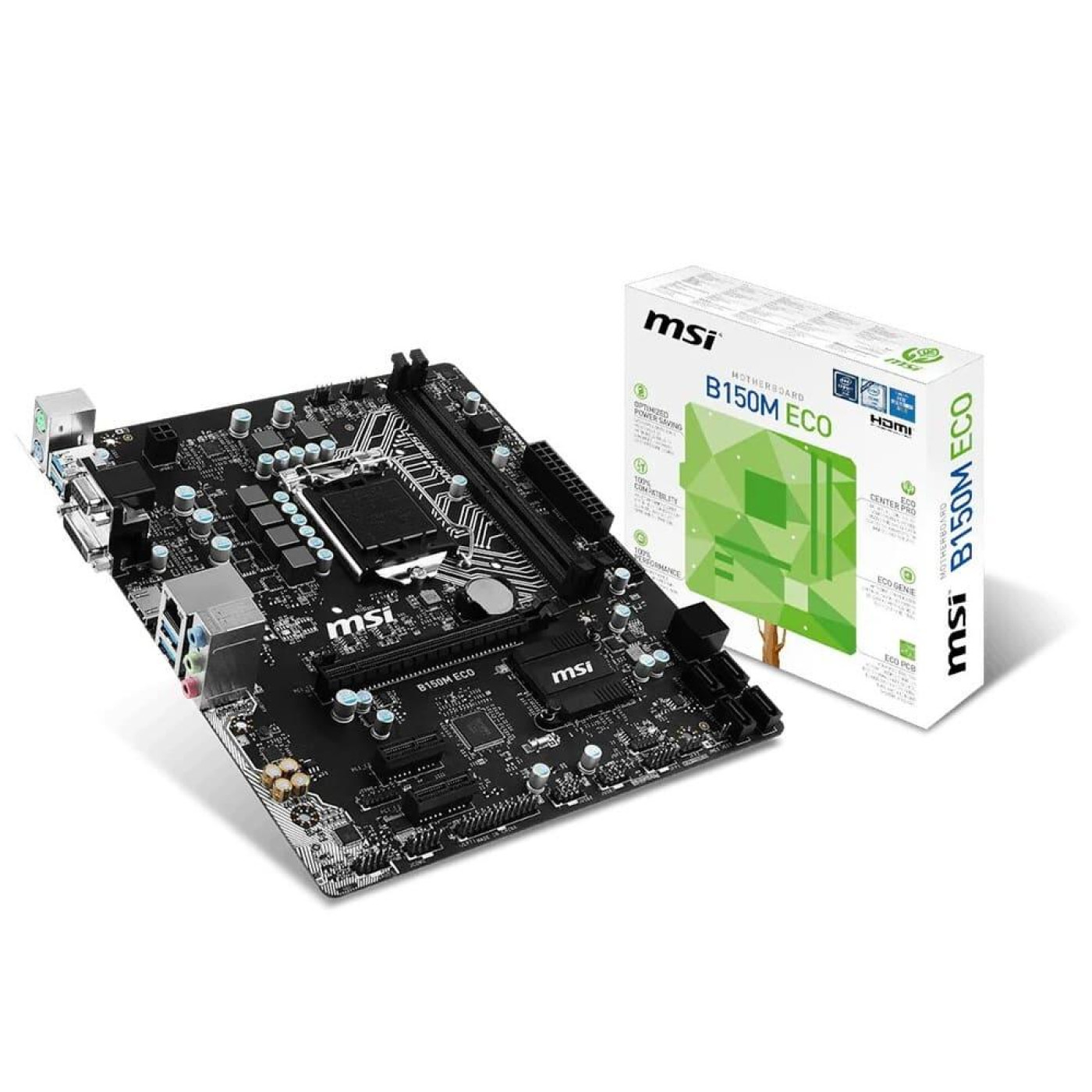 Материнська плата MSI B150M ECO (B150M ECO) (Socket 1151, Intel B150, Micro-ATX) Б/в