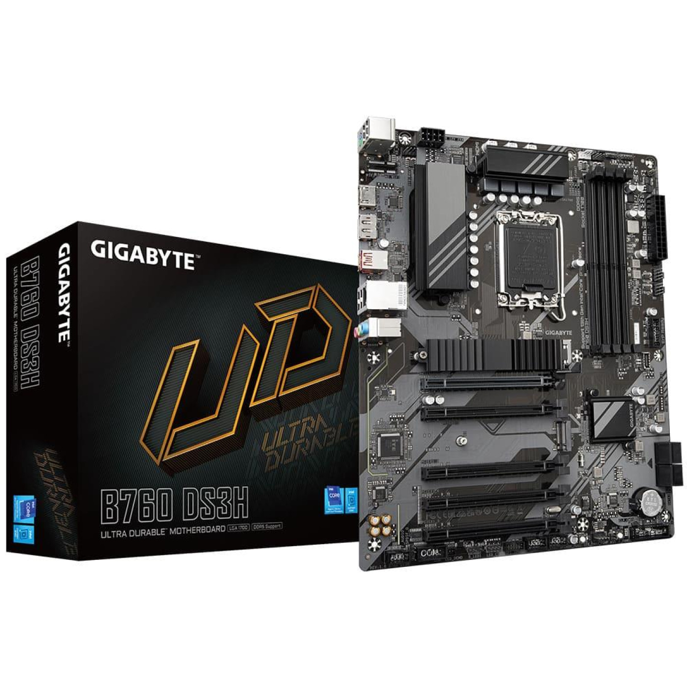 Материнская плата Gigabyte B760 DS3H (B760 DS3H) (Socket 1700, Intel B760, ATX) Б/у