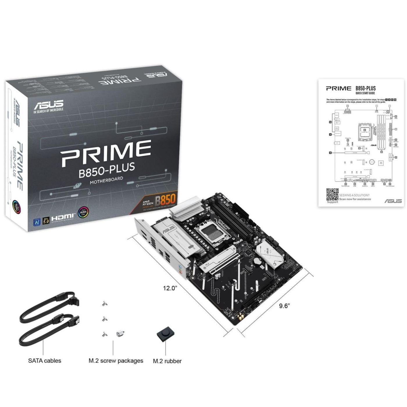 Материнська плата ASUS PRIME B850-PLUS (PRIME B850-PLUS) (Socket AM5, AMD B850, ATX)
