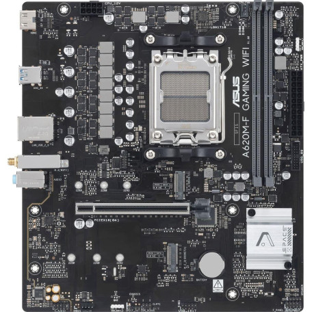 Материнська плата ASUS A620M-F GAMING WIFI (A620M-F GAMING WIFI) (Socket AM5, AMD A620, Micro-ATX)