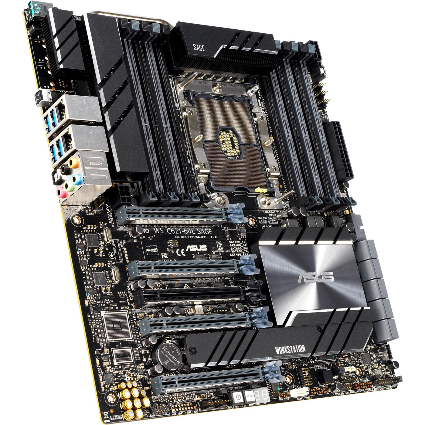 Материнская плата ASUS PRO WS C621-64L SAGE (PRO WS C621-64L SAGE) (Socket 3647, Intel C621, SSI CEB)