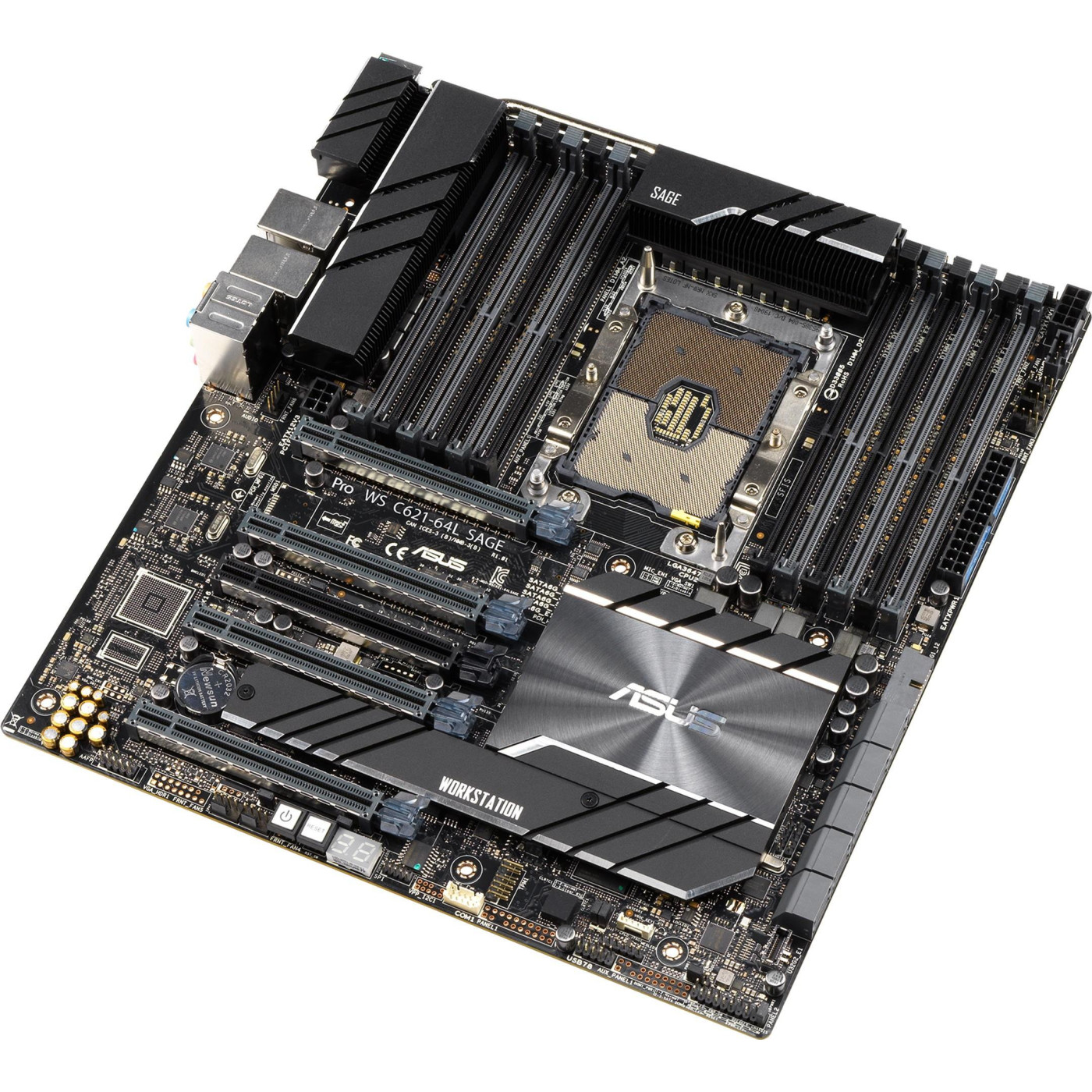 Материнская плата ASUS PRO WS C621-64L SAGE (PRO WS C621-64L SAGE) (Socket 3647, Intel C621, SSI CEB)
