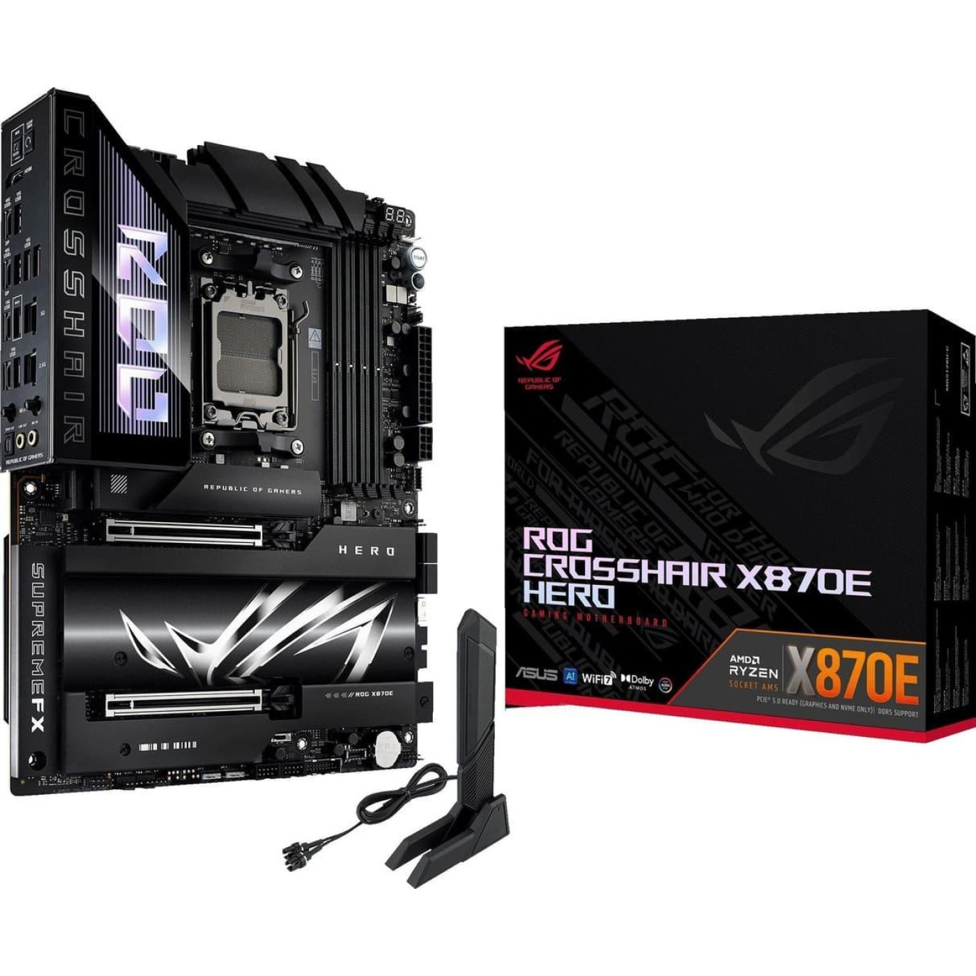 Материнська плата ASUS ROG CROSSHAIR X870E HERO (ROG CROSSHAIR X870E HERO) (Socket AM5, AMD X870E, ATX)