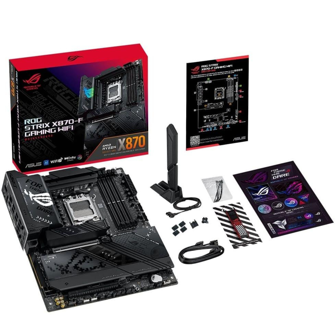 Материнська плата ASUS ROG STRIX X870-F GAMING WIFI (ROG STRIX X870-F GAMING WIFI) (Socket AM5, AMD X870, ATX) Б/в