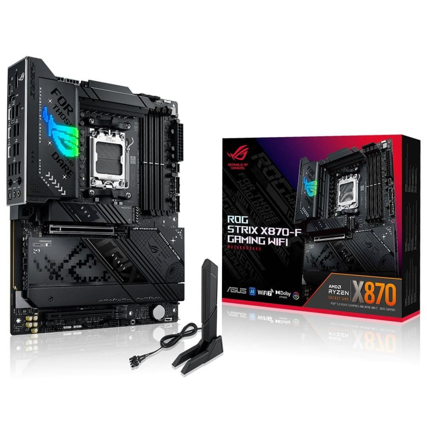 Материнська плата ASUS ROG STRIX X870-F GAMING WIFI (ROG STRIX X870-F GAMING WIFI) (Socket AM5, AMD X870, ATX) Б/в