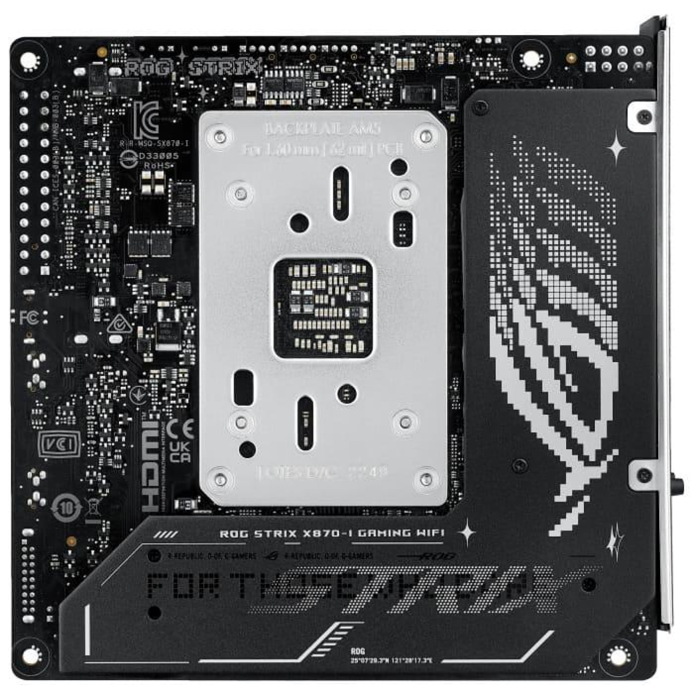 Материнська плата ASUS ROG STRIX X870-I GAMING WIFI (ROG STRIX X870-I GAMING WIFI) (Socket AM5, AMD X870, Mini-ITX)