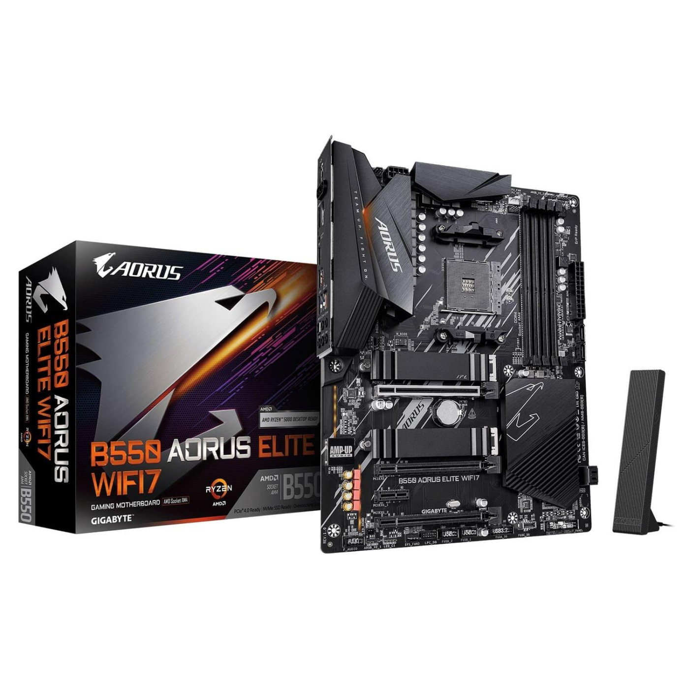 Материнська плата GIGABYTE B550 AORUS ELITE WIFI7 (B550 AORUS ELITE WIFI7) (Socket AM4, AMD B550, ATX)
