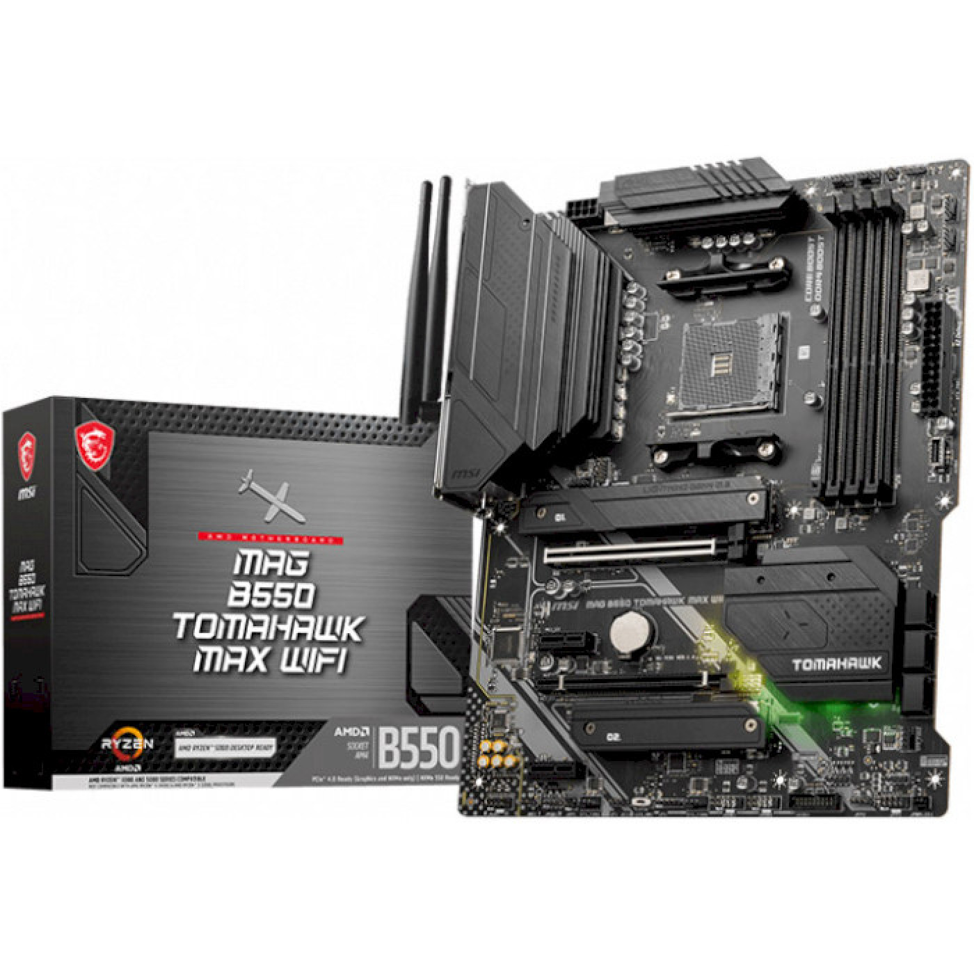 Материнська плата MSI MAG B550 TOMAHAWK MAX WIFI (MAG B550 TOMAHAWK MAX WIFI) (Socket AM4, AMD B550, ATX) FR