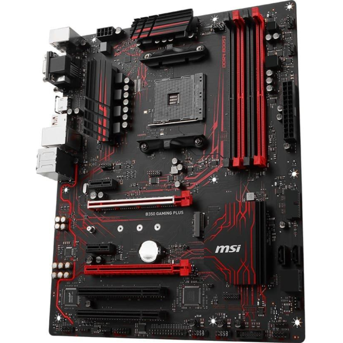 Материнская плата MSI B350 GAMING PLUS (B350 GAMING PLUS) (sAM4, AMD B350, ATX) Б/у