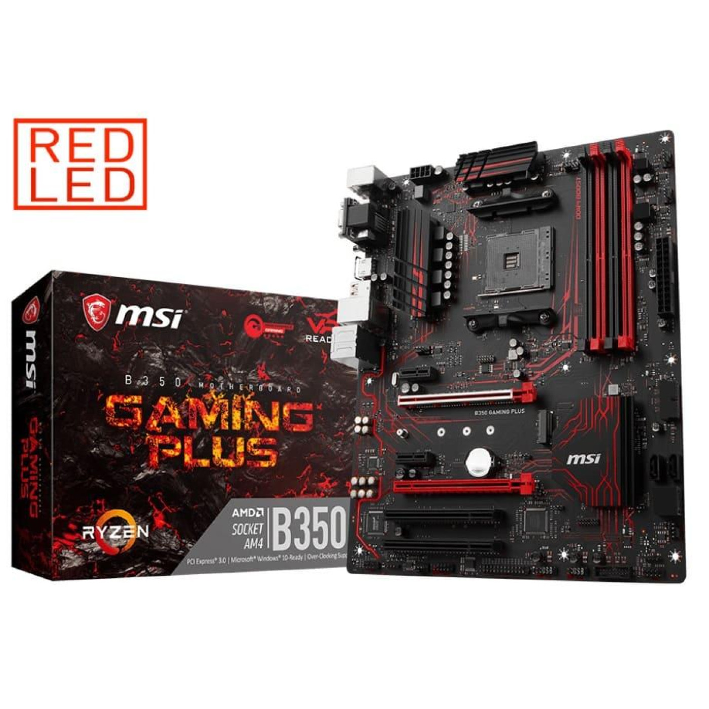 Материнская плата MSI B350 GAMING PLUS (B350 GAMING PLUS) (sAM4, AMD B350, ATX) Б/у