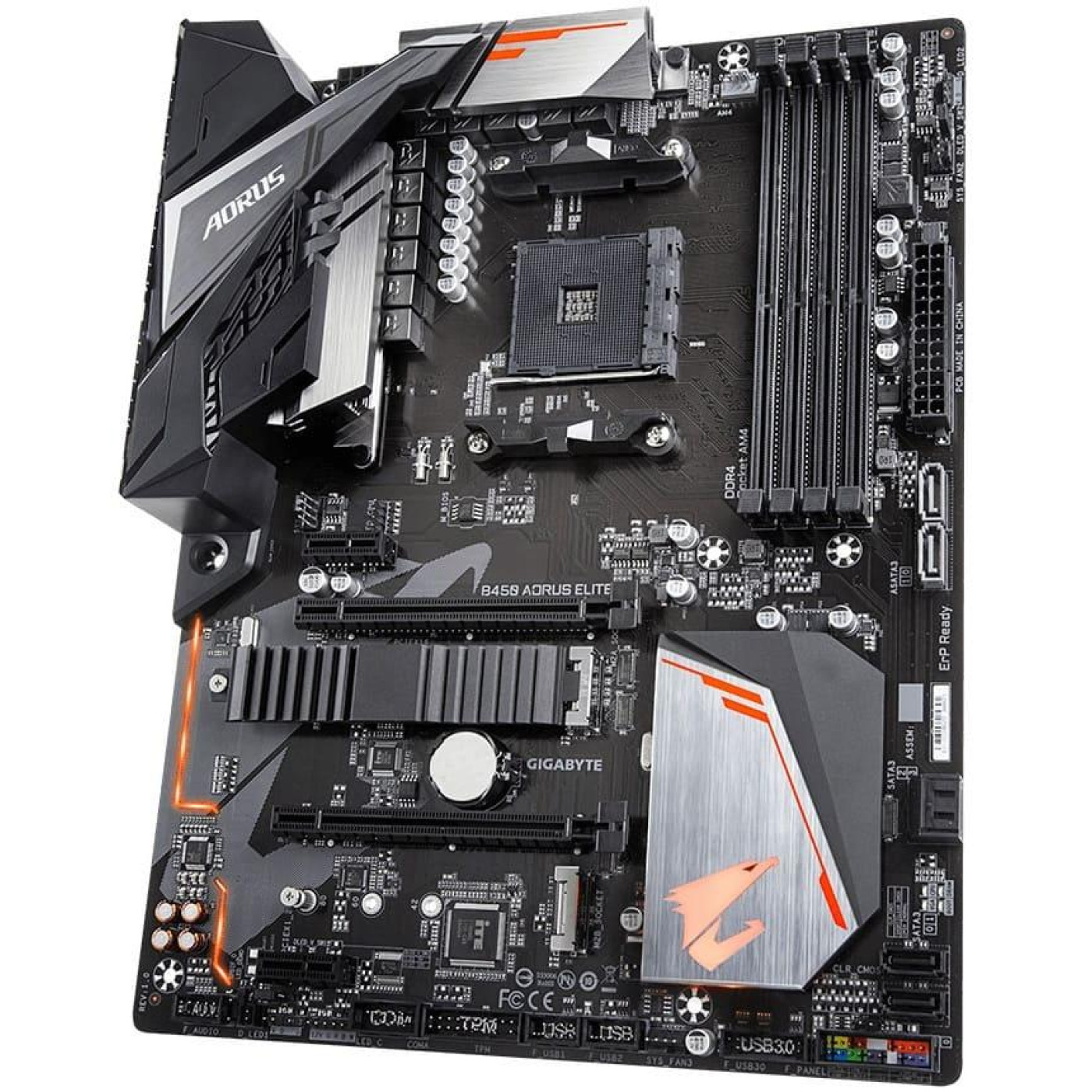 Материнская плата Gigabyte B450 Aorus Elite (B450 Aorus Elite) (Socket AM4, AMD B450, ATX) Б/у