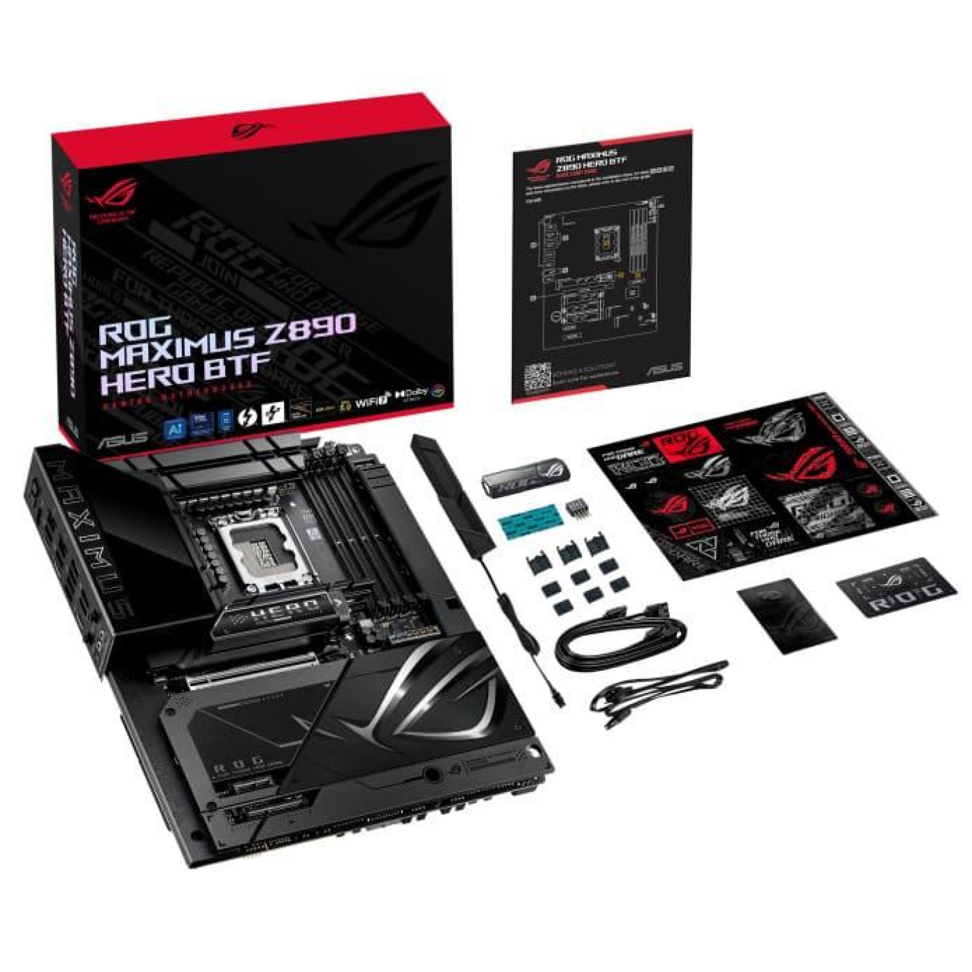 Материнская плата ASUS ROG MAXIMUS Z890 HERO BTF (90MB1KG0-M0EAY0) (ROG MAXIMUS Z890 HERO BTF) (Socket 1851, Intel Z890, ATX)