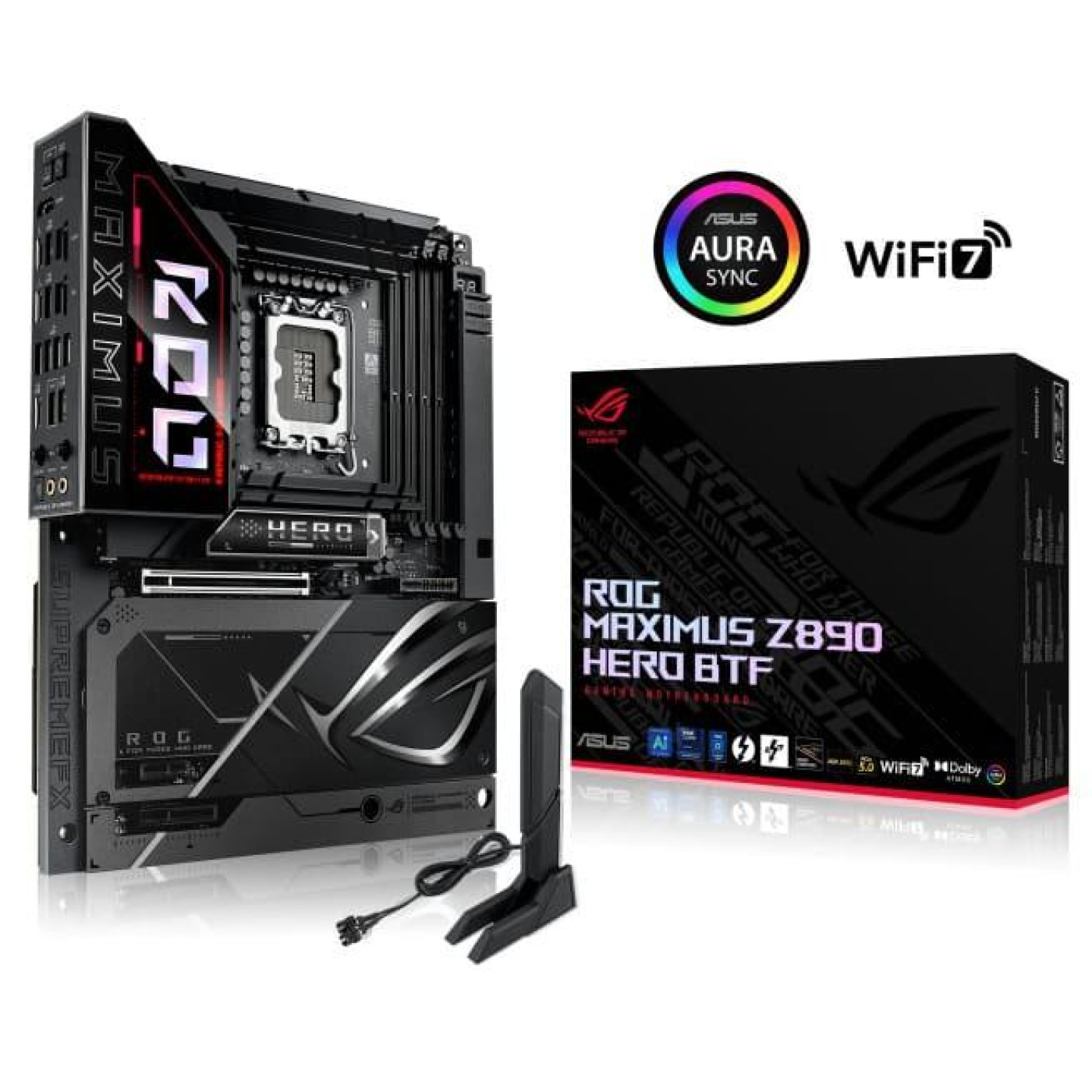 Материнская плата ASUS ROG MAXIMUS Z890 HERO BTF (90MB1KG0-M0EAY0) (ROG MAXIMUS Z890 HERO BTF) (Socket 1851, Intel Z890, ATX)
