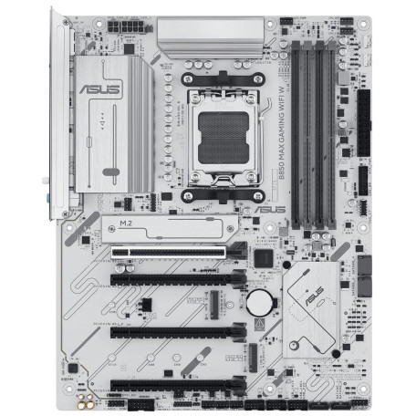 Материнська плата ASUS B850 MAX GAMING WIFI W White (B850 MAX GAMING WIFI W) (Socket AM5, AMD B850, ATX)
