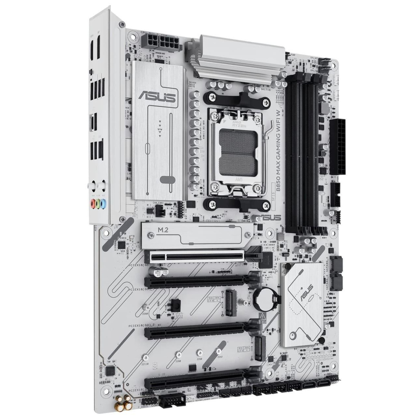 Материнская плата ASUS B850 MAX GAMING WIFI W White (B850 MAX GAMING WIFI W) (Socket AM5, AMD B850, ATX) U2