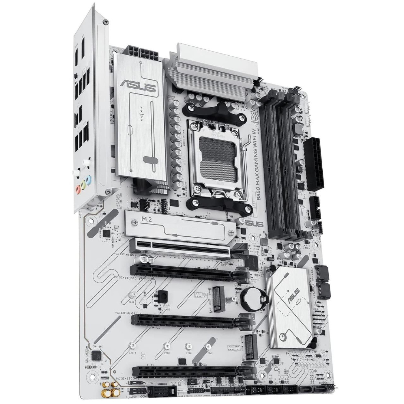 Материнская плата ASUS B850 MAX GAMING WIFI W White (B850 MAX GAMING WIFI W) (Socket AM5, AMD B850, ATX) U2