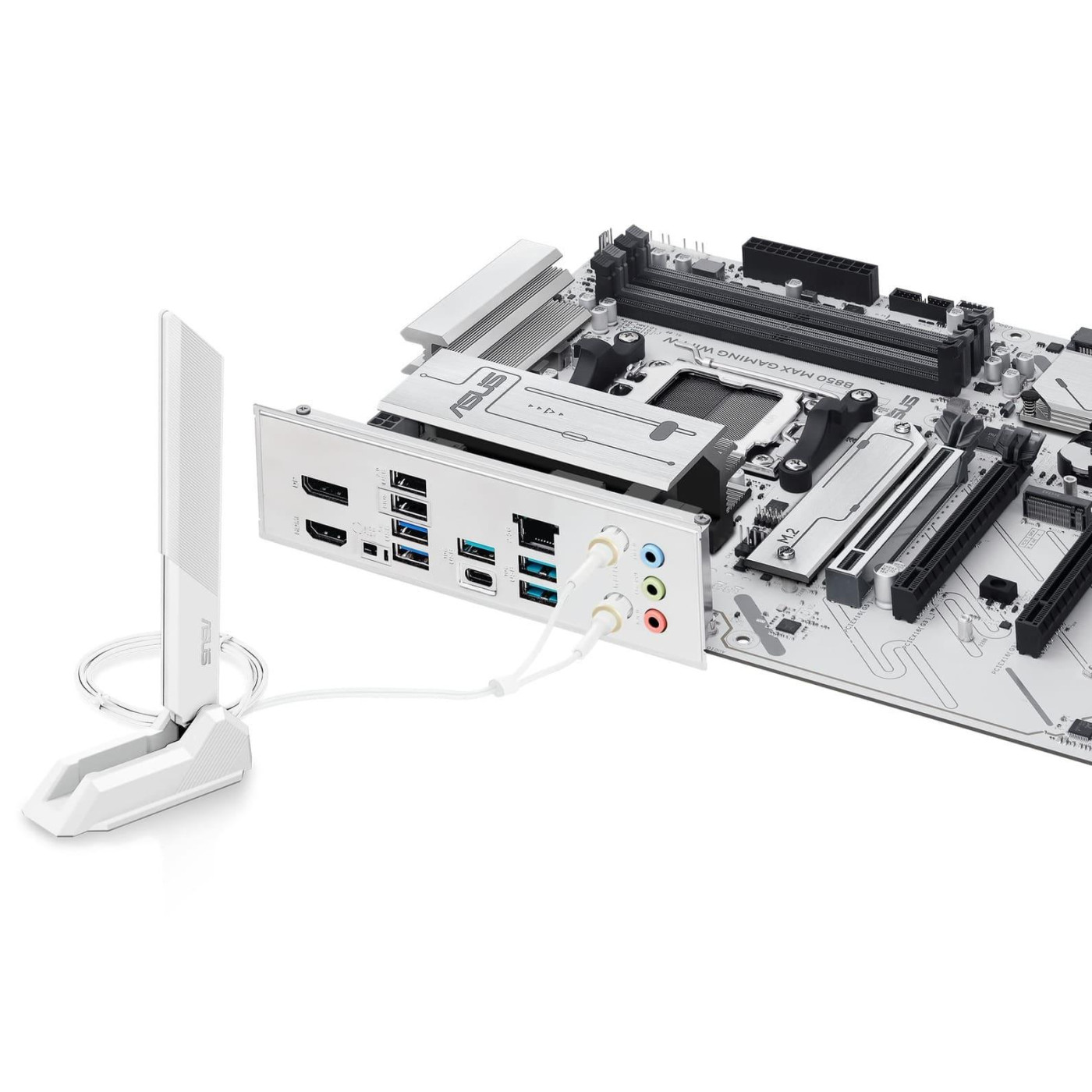 Материнская плата ASUS B850 MAX GAMING WIFI W White (B850 MAX GAMING WIFI W) (Socket AM5, AMD B850, ATX) U2